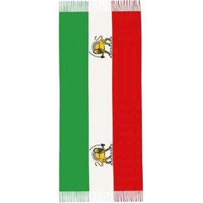 وشاح بعلم إيران من Sanfly للشتاء، وشاح بطانية دافئ ناعم وشتوي كبير وشاح طويل أوشحة شال إيرانية قابلة للعكس للنساء in Kuwait