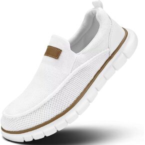 حذاء رجالي كاجوال سهل الارتداء حذاء قارب أنيق شبكي خفيف الوزن من أوكسفورد للمشي سهل الارتداء في أحذية رياضية ونعل ناعم in Kuwait