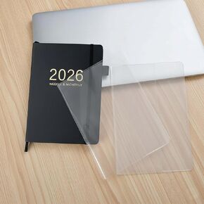 2-Pack Transparent Clear Book Cover Set | Water-Resistant B5 Notebook Cover | PVC Protective Sleeves for Diaries, Planners & Journals(B5, 14.96in*10.24in) in Kuwait