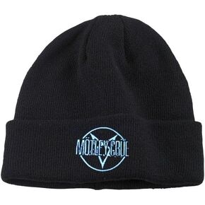 Motley Crue Pentagram Logo Embroidered Cuff Beanie Black | Officially Licensed Merchandise in Saudi Arabia