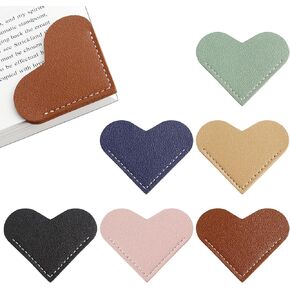 علامات مرجعية على شكل قلب جلدي 6 قطع، إشارات مرجعية لطيفة ورائعة لمحبي الكتب، لوازم تزيين لتنظيم زاوية الإشارات المرجعية الخاصة بك، هدية قراءة للقارئات، عشاق الإشارات المرجعية، ونوادي الكتب in Kuwait