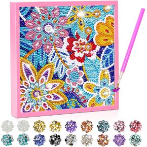 Arts and Crafts for Kids Ages 8-12, Diamond Art Kits for Kids, Birthday Gifts for 6 7 8 9 10 11 12 Years Old Girl, Gem Art Butterfly Kit for Teen Girl, DIY Crafts Toy with Frame for Room Decor (Blue) in Saudi Arabia