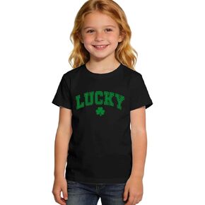Kids St Patrick's Day Shirts Boys Girls Lucky T-Shirt Clover Tees Irish Outfit Shamrock Short Sleeve Tops 5-10Y in Kuwait