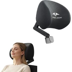 1 Pack Headrest Pillow, Office Chair Headrest Attachment, Neck Support for Office Chair, Back Cushion for Desk Chair for Ergonomic Comfort (Black) in Kuwait