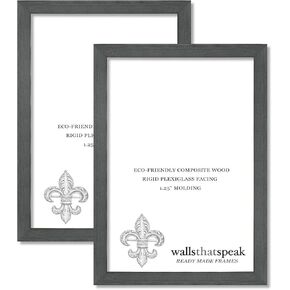 إطار صورة من Wallthatspeak مقاس 17x25 بلون رمادي داكن لملصقات الألغاز والصور أو الأعمال الفنية (عبوة من قطعتين) in Kuwait