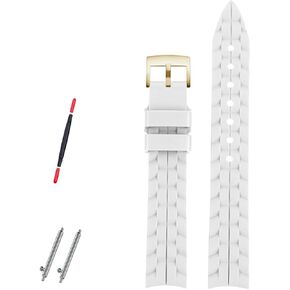 متوافق مع ملحقات سوار ساعة شوبارد هابي دايموند/هابي سبورت للسيدات من المطاط الصناعي مقاس 15 ملم و18 ملم in Kuwait