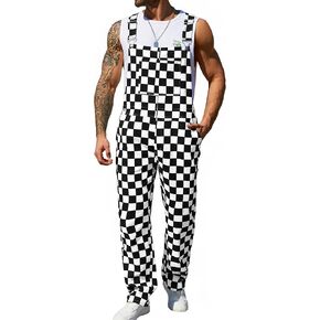 وزرة للرجال بذلة مربعة، ثوب فضفاض قابل للتمدد، مرايل عمل، مآزر منقوشة، Overol Para Hombre in Kuwait