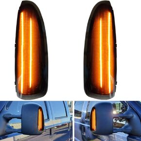 عدسة مدخنة Switchback LED الجانب مرآة ماركر مصباح ضوء مجموعات ل2003-2007 فورد F-250 F-350 سوبر واجب شاحنة بيك اب سحب مرآة العنبر LED بدوره إشارة الضوء الأبيض LED وقوف السيارات الخفيفة in Kuwait