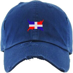 Dominican Flag Dad Vintage Baseball Cap Embroidered Cotton Adjustable Distressed Dad Hat in Saudi Arabia