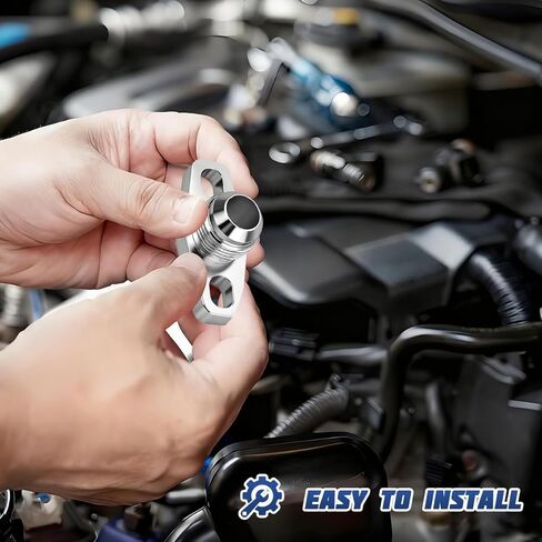AN10 Car Oil Drain Flange Gasket Adapter Kit, Aluminum Vehicle Turbo Return Drain Flange Adapter with Seal Gasket and Bolts, Turbo Oil Inlet Repair Part, Compatible with T25 T28 T30 in Saudi Arabia