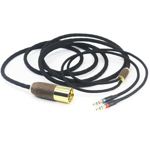NewFantasia 4.4mm Balanced Male 6N OCC Copper Single Crystal Silver Plated Cable Compatible with Hifiman Sundara, Ananda, Arya, HE400SE, Deva-Pro, HE4XX, HE-400i Headphone (2 x 3.5mm Version) in Saudi Arabia