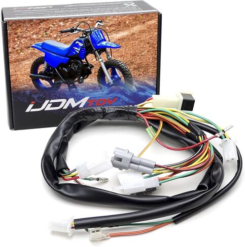 iJDMTOY محرك كهربائي كامل يبدأ استبدال مجموعة تسخير الأسلاك المتوافقة مع Yamaha 1983-2006 PW50 Mini Dirt Bike (باستثناء موديلات 1985 1998 2001) in Saudi Arabia