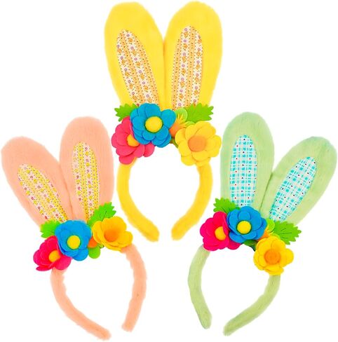 DearSun 3 Pcs Easter Bunny Ears Headband for Kids Adult, Cosplay Costume Accessories Rabbit Ear Hair Band in Saudi Arabia