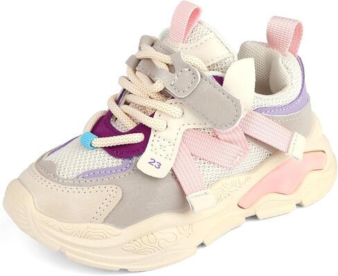 weilonghyw Toddler Sneakers for Girls Boys Chunky Trainers Athletic Sports Shoes Non-Slip Soft Fashion Outdoor Kids Tennis Platform Walking Running Lace-Up in Saudi Arabia