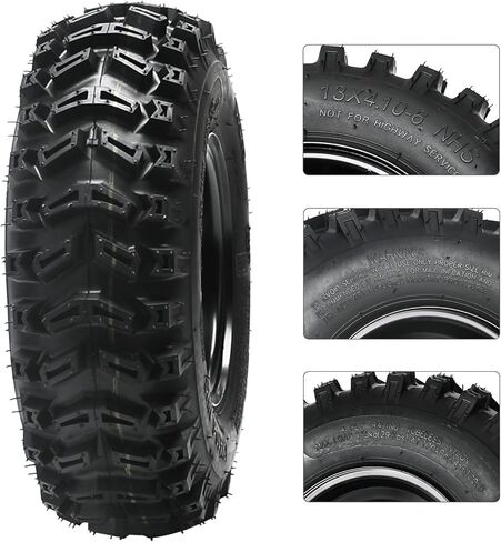 13x4.10-6 Tubeless Tire & Wheel Assembly 4-Ply 6" Knobby Tire with 3-Stud Rim for Go Kart ATV Mini Bike Snow Blower Buggy in Saudi Arabia