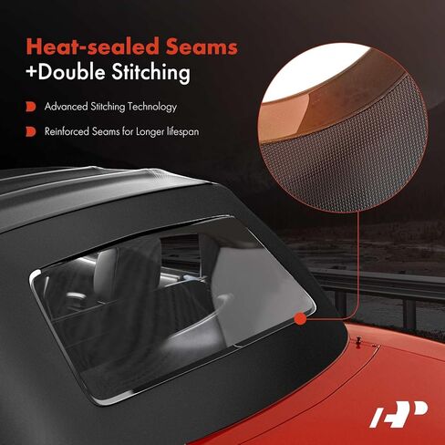A-Premium Black Convertible Soft Top with Clear Plastic Window Compatible with 1994-2002 Chevrolet Camaro Pontiac Firebird in Saudi Arabia