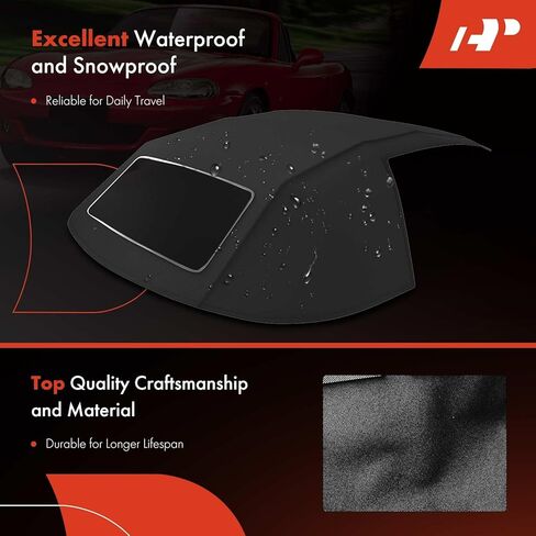 A-Premium Black Convertible Soft Top with Clear Plastic Window Compatible with 1994-2002 Chevrolet Camaro Pontiac Firebird in Saudi Arabia