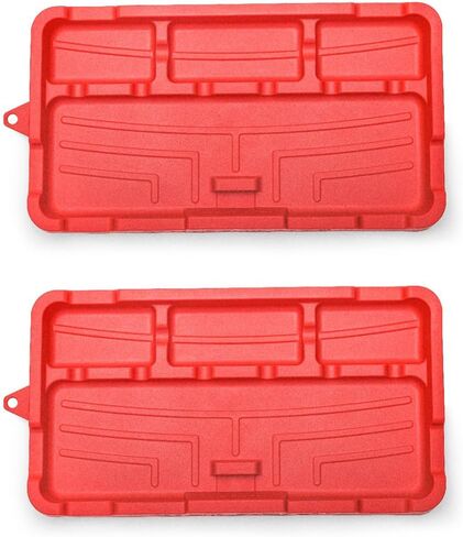 WeatherTech ToolTray - Flexible Tool Tray Organizer and Storage for Screws, Nuts, Bolt Organizer- Non-Magnetic, Set of 2 (Red) in Saudi Arabia