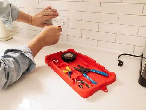 WeatherTech ToolTray - Flexible Tool Tray Organizer and Storage for Screws, Nuts, Bolt Organizer- Non-Magnetic, Set of 2 (Red) in Saudi Arabia
