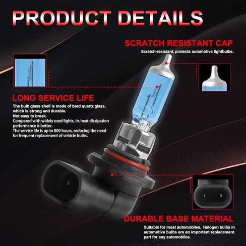 For Ford F150 F-150 (2004-2014) Combo H13/9008 High Low Dual Beam Headlight Bulbs + 9145/H10 Fog Light,4pcs Halogen Light Bulbs,5000K Car Replacement Bulb in Kuwait