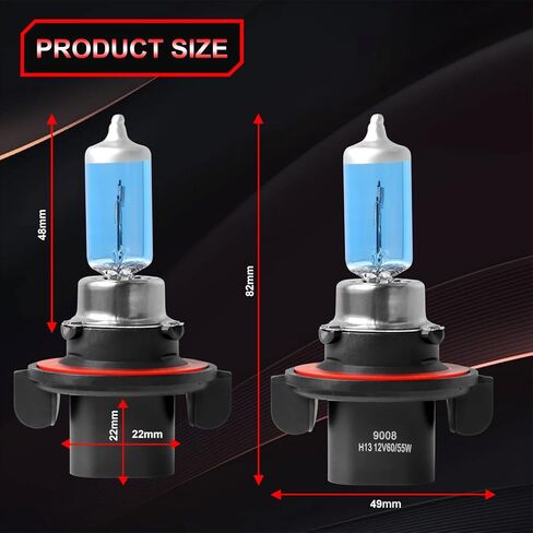 For Ford F150 F-150 (2004-2014) Combo H13/9008 High Low Dual Beam Headlight Bulbs + 9145/H10 Fog Light,4pcs Halogen Light Bulbs,5000K Car Replacement Bulb in Kuwait