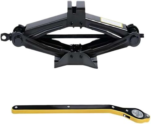 Car Scissor Jack Kit 2PCS 2 Ton Portable Lift with Ratchet Wrench Compatible with Universal Tire Jack in Kuwait