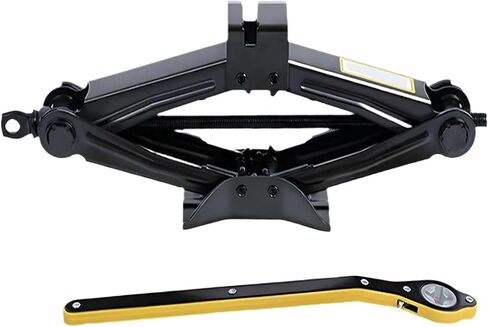Car Scissor Jack Kit 2PCS 2 Ton Portable Lift with Ratchet Wrench Compatible with Universal Tire Jack in Kuwait
