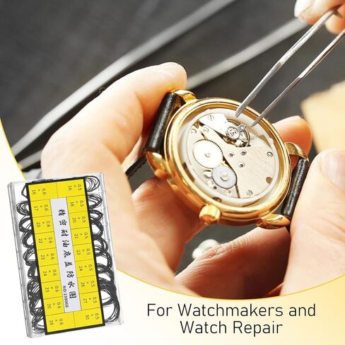 Hecila 210 pcs O-Ring Watch Gasket Rubber Seal 18 Size O Rings Watch Gasket Kit Assorted Watches Back Gaskets Replacement Rubber Seal Watches Sealing Rings for Wristwatch Repair in Saudi Arabia