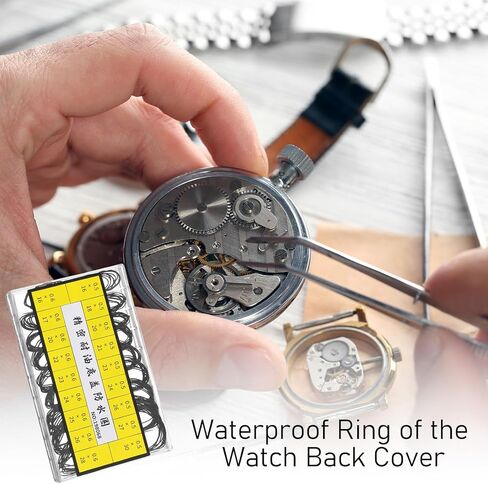 Hecila 210 pcs O-Ring Watch Gasket Rubber Seal 18 Size O Rings Watch Gasket Kit Assorted Watches Back Gaskets Replacement Rubber Seal Watches Sealing Rings for Wristwatch Repair in Saudi Arabia