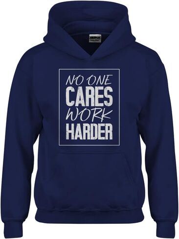 Indica Plateau No One Cares Work Harder Youth Unisex Hoodie in Saudi Arabia