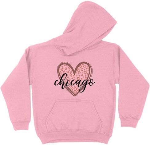 سويت شيرت بقلنسوة للأطفال من ليوبارد هارت شيكاغو in Kuwait