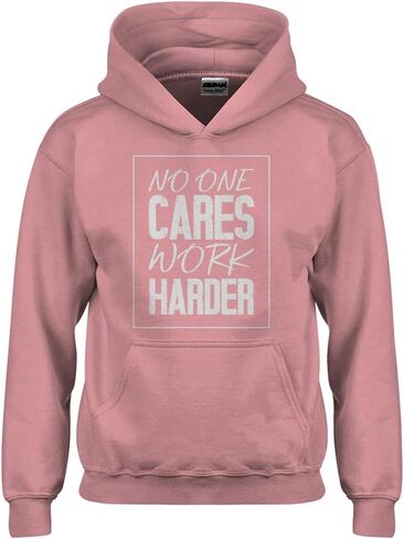Indica Plateau No One Cares Work Harder Youth Unisex Hoodie in Saudi Arabia