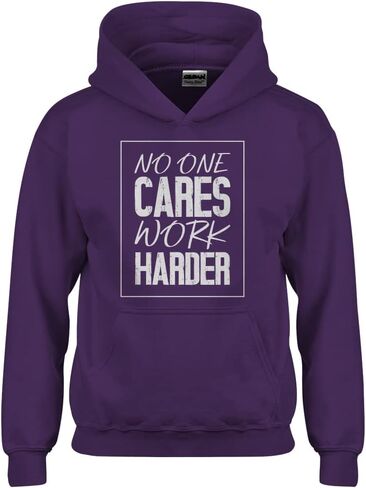 Indica Plateau No One Cares Work Harder Youth Unisex Hoodie in Saudi Arabia