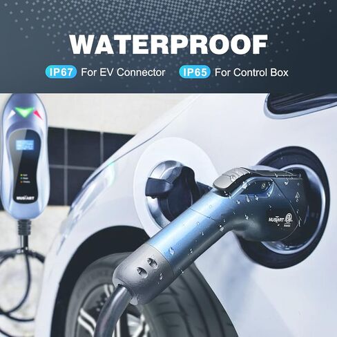 شاحن EV من المستوى 2، 40 أمبير، 240 فولت مع كابل بطول 25 قدم - شحن منزلي سريع وموثوق لجميع سيارات SAE J1772 EVs in Kuwait