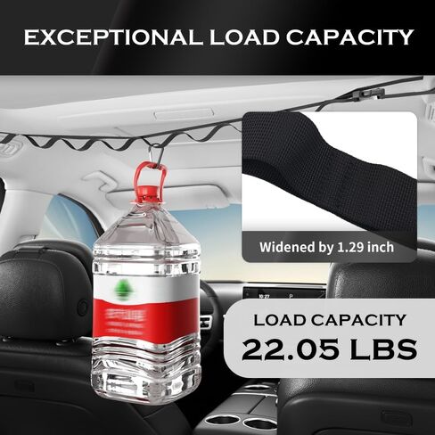 32.68"-45.67" Adjustable Car Clothes Hanger Bar as Lanyard,Wider Clothes Rack for Car with Segmented Design & Reinforced Snap Fastener,High Load Capacity Cars Hanger Bar with Clips in Saudi Arabia