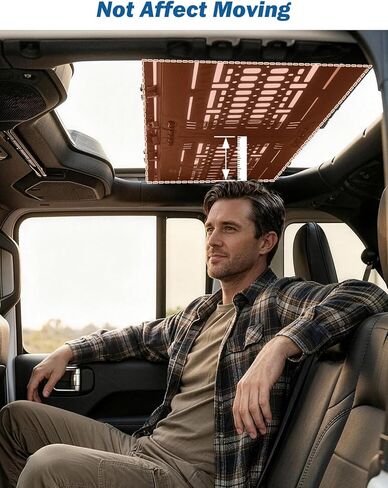 JOYTUTUS Rear Overhead Molle Panel Compatible with Wrangler 2018-2026 JLU 4-Door (Only for Hard Top), Wrangler Cargo Roof Rack Storage, No Drilling, Fold Down in Saudi Arabia