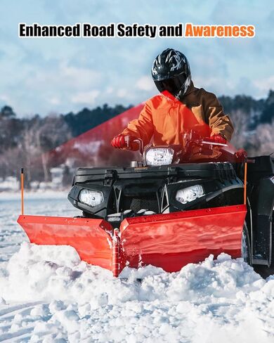 دليل شفرة محراث الثلج مقاس 27 بوصة 62265 مناسب لـ Blizzard Boss SNO-Way Western Meyer Polaris والعديد من الشاحنات الصغيرة SUV UTV ATV، برتقالي ساطع 3/4 بوصة سلك فولاذي سميك 304L وصلة من الفولاذ المقاوم للصدأ، مجموعتان in Saudi Arabia