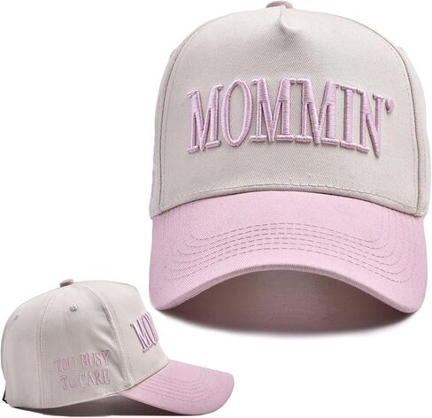 Mommin Trucker Hat for Women Men Vintage Embroidered Mom Baseball Cap Adjustable Canvas Vintage Hat for Casual Wear in Saudi Arabia