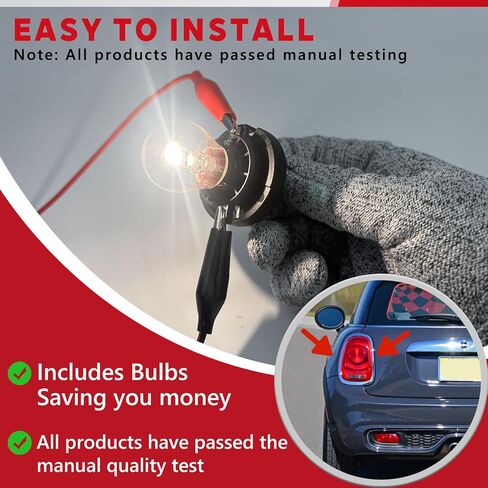 Rear Tail Light Bulb Connector Socket with Bulb Compatible with Mini R55 R56 R57 R58 R59 R61 Turn Signal Brake Reverse Lamp Holder Base Replace #63212756177 3PCS in Saudi Arabia