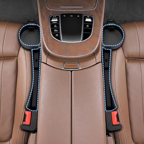 2026 حشو فجوة مقعد السيارة مع حامل وخطاف، ملحقات مقعد السيارة الداخلية، قابس فجوة مقعد السيارة مع فتحة تخزين، منظم السيارة يناسب شاحنة سيدان SUV، أسود in Kuwait