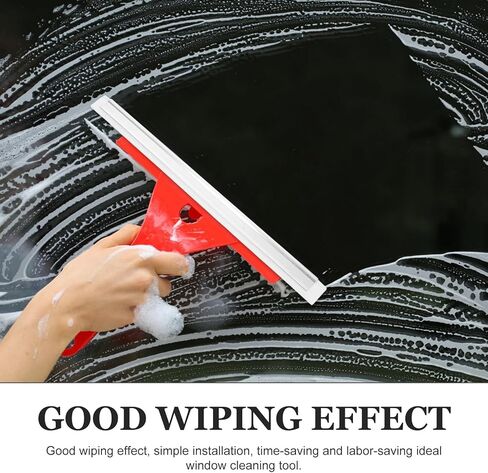 Squeegee Replacement Rubber Insert 29x2cm Aluminum Alloy Frame Silicone Blades for Shower Glass Door Cleaning 6pcs Household Window Glass Scraper in Saudi Arabia