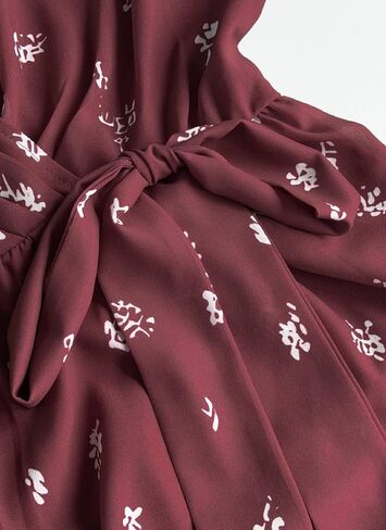 Summer Dresses for Women 2026 Floral Chiffon Dress Casual Short Sleeve Empire Waist Midi Dress Beach Vacation Outfits in Saudi Arabia
