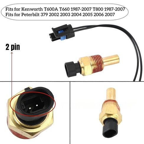 505-5401 Q21-1002 Differential Oil Temperature Sensor Replacement for Peterbilt 379 Kenworth T600A T660 T800 1987-2007, Replaces Q211002 5055401 in Saudi Arabia