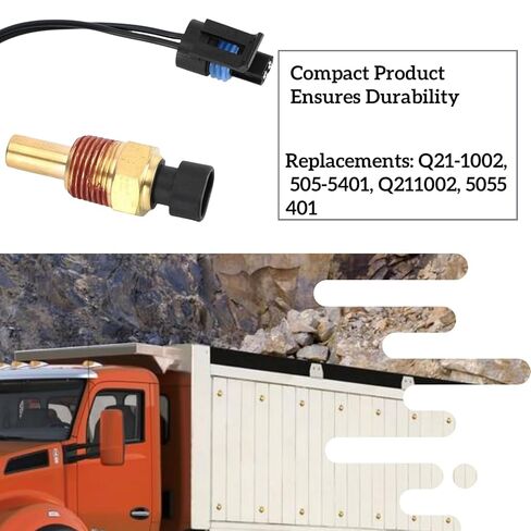 505-5401 Q21-1002 Differential Oil Temperature Sensor Replacement for Peterbilt 379 Kenworth T600A T660 T800 1987-2007, Replaces Q211002 5055401 in Saudi Arabia