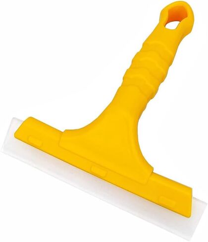 2PCS Mini Silicone Squeegee, Flexible Silicone Water Blade, Handy Tool for Clearing Mist and Condensation, Yellow Non-Slip Grip, Ideal for Vehicle Glass and Windows in Saudi Arabia