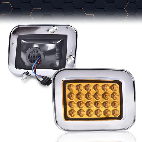 PIT66 LED Front Turn Signal Light Corner Parking Lamps, Compatible with Hummer H2 2003 2004 2005 2006 2007 2008 2009 Amber Lens Clear Housing Left and Right in Saudi Arabia