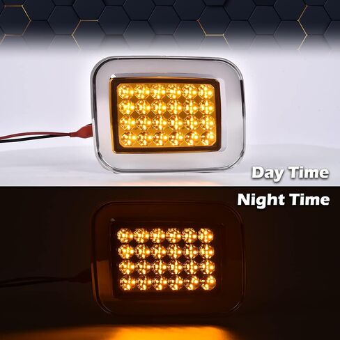 PIT66 LED Front Turn Signal Light Corner Parking Lamps, Compatible with Hummer H2 2003 2004 2005 2006 2007 2008 2009 Amber Lens Clear Housing Left and Right in Saudi Arabia