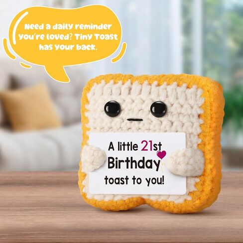 هدايا عيد الميلاد الحادي والعشرون لها وله - أخيرًا 21 هدية للنساء والرجال - نخب كروشيه مضحك، ديكور فريد لعربة البار وبديل للبطاقات in Kuwait