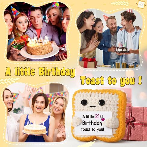 هدايا عيد الميلاد الحادي والعشرون لها وله - أخيرًا 21 هدية للنساء والرجال - نخب كروشيه مضحك، ديكور فريد لعربة البار وبديل للبطاقات in Kuwait