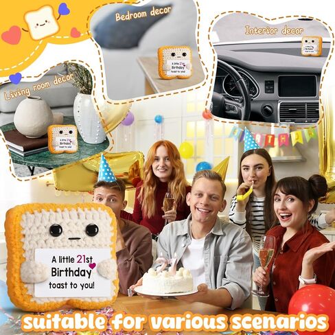 هدايا عيد الميلاد الحادي والعشرون لها وله - أخيرًا 21 هدية للنساء والرجال - نخب كروشيه مضحك، ديكور فريد لعربة البار وبديل للبطاقات in Kuwait